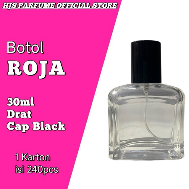 BOTOL PARFUM ROJA 30ML DRAT - BOTOL PARFUM KOSONG - BOTOL PARFUM ROJA 30ML DRAT
