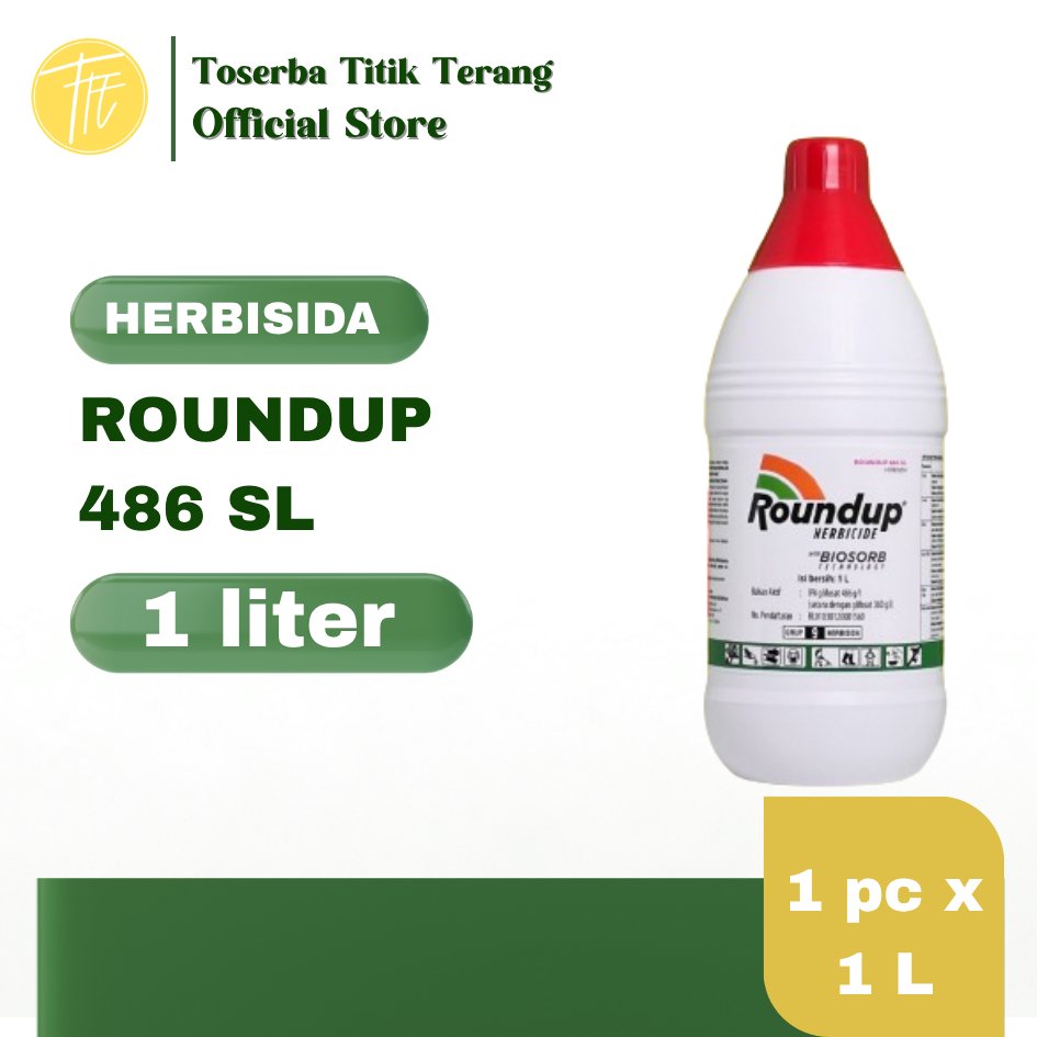 [A2] Roundup Herbisida 486SL 1 Liter Pembasmi Gulma Tanaman