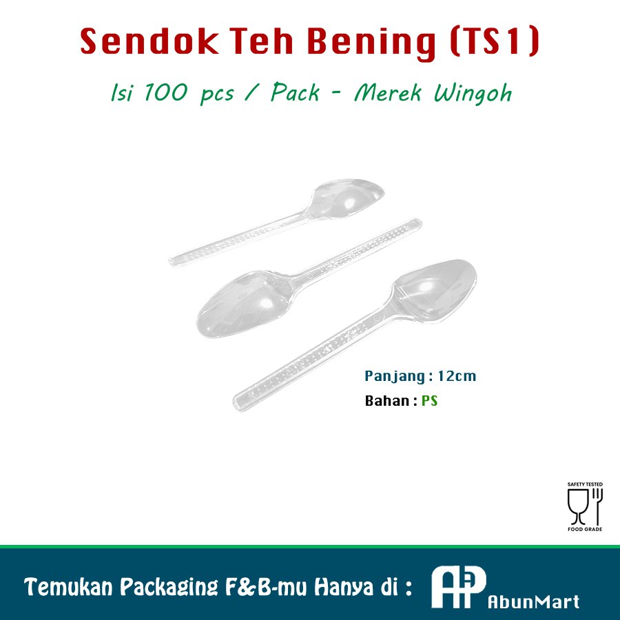 Sendok Teh Bening Premium (TS1) Isi 100pcs
