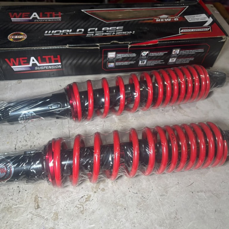SHOCK BELAKANG WEALTH NEW G 280MM B/RED