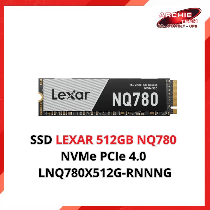 SSD LEXAR 512GB NQ780 NVMe PCIe 4.0 LNQ780X512G-RNNNG