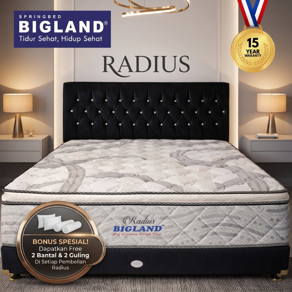 Bigland Springbed Radius - Kasur Spring by Bigland ukuran 180x200, 160x200 - Kasur Pegas berkualitas
