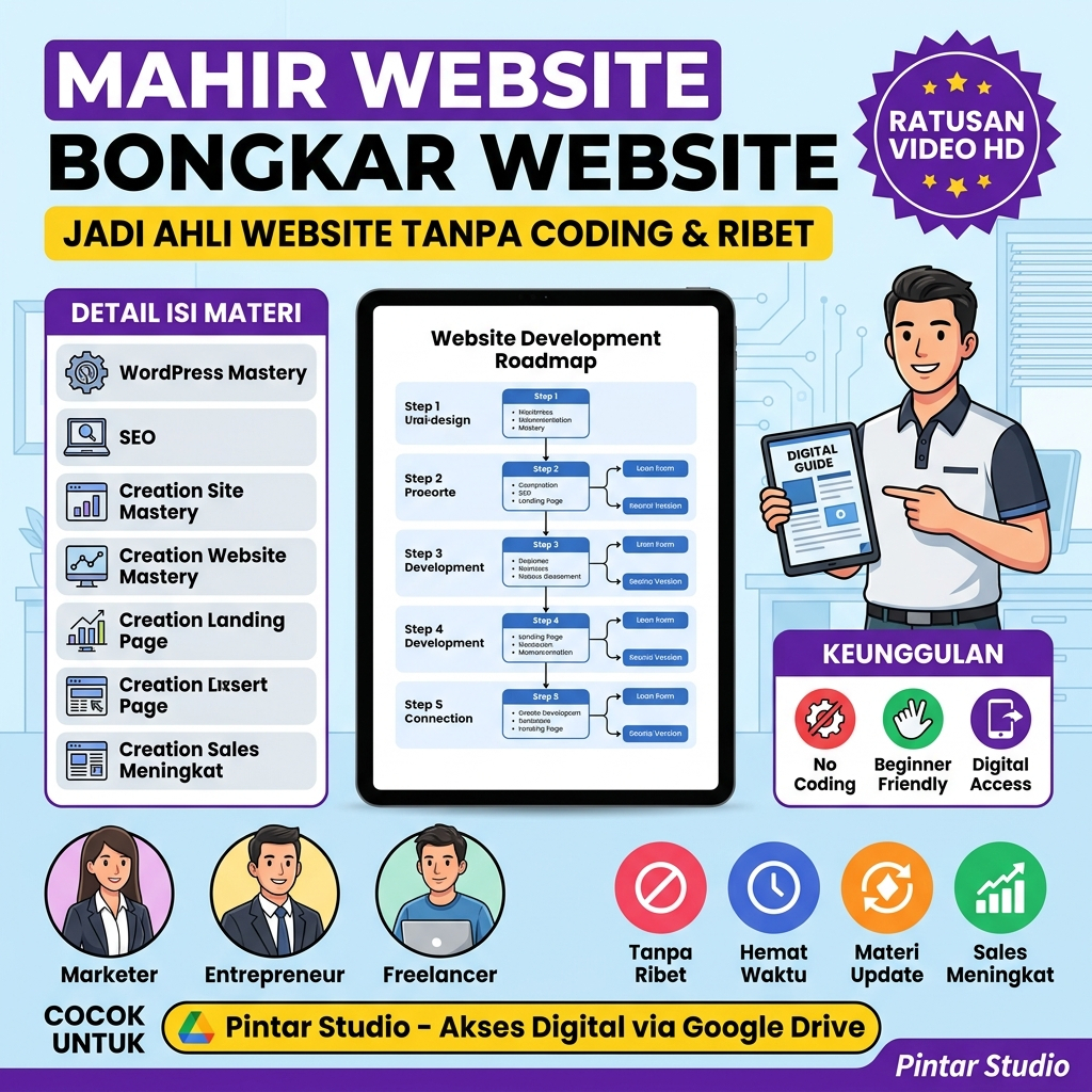 (10) MAHIR WEBSITE BONGKAR WEBSITE - Jadi Ahli Website Terlengkap Tanpa Coding Dan Ribet Hingga Adva