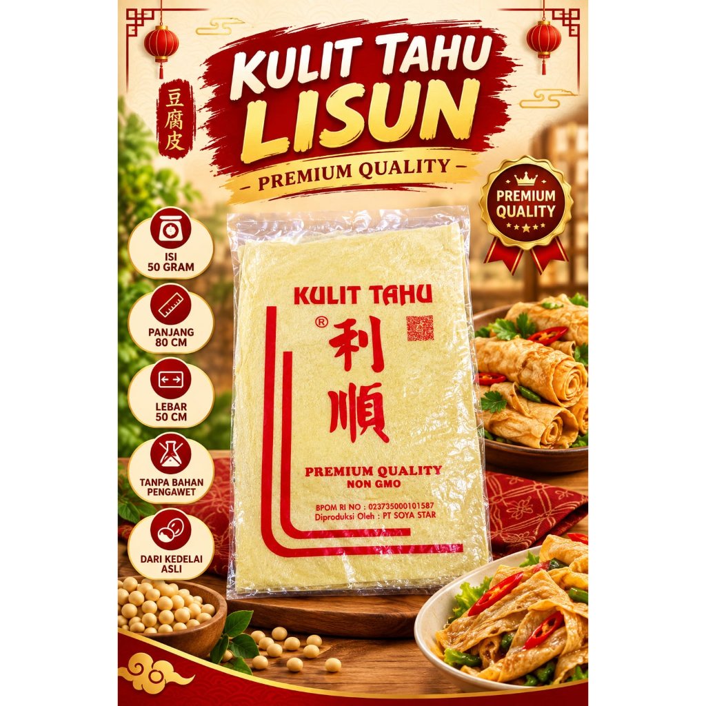 Kulit Kembang Tahu Kering Premium | Kulit Tahu Kering Halal, Fucuk Cocok Untung Sop, Dimsum & Lumpia