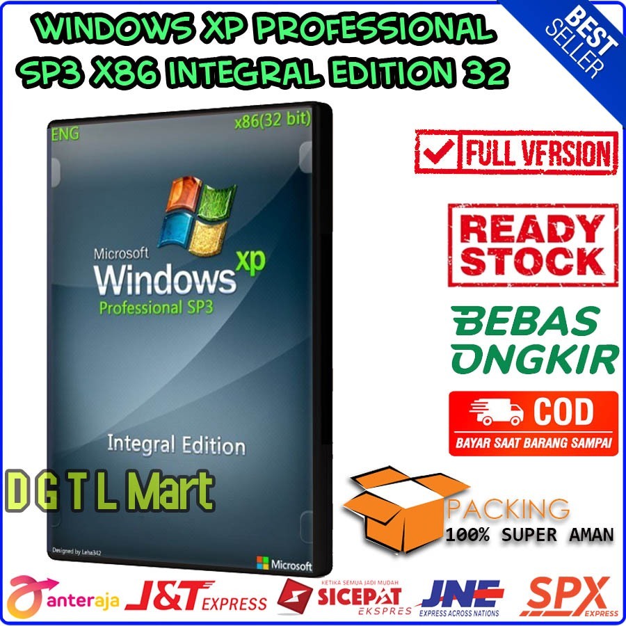 DVD Windows XP Professional ( Pro ) SP 3 Service Pack 3 x64 Integral Edition 64 bit