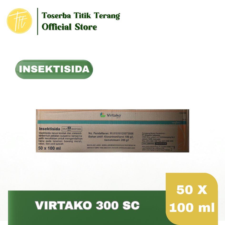 [A1] 1 Karton Insektisida Virtako 300 SC Kemasan 100ml Isi 50 Botol untuk Tanaman