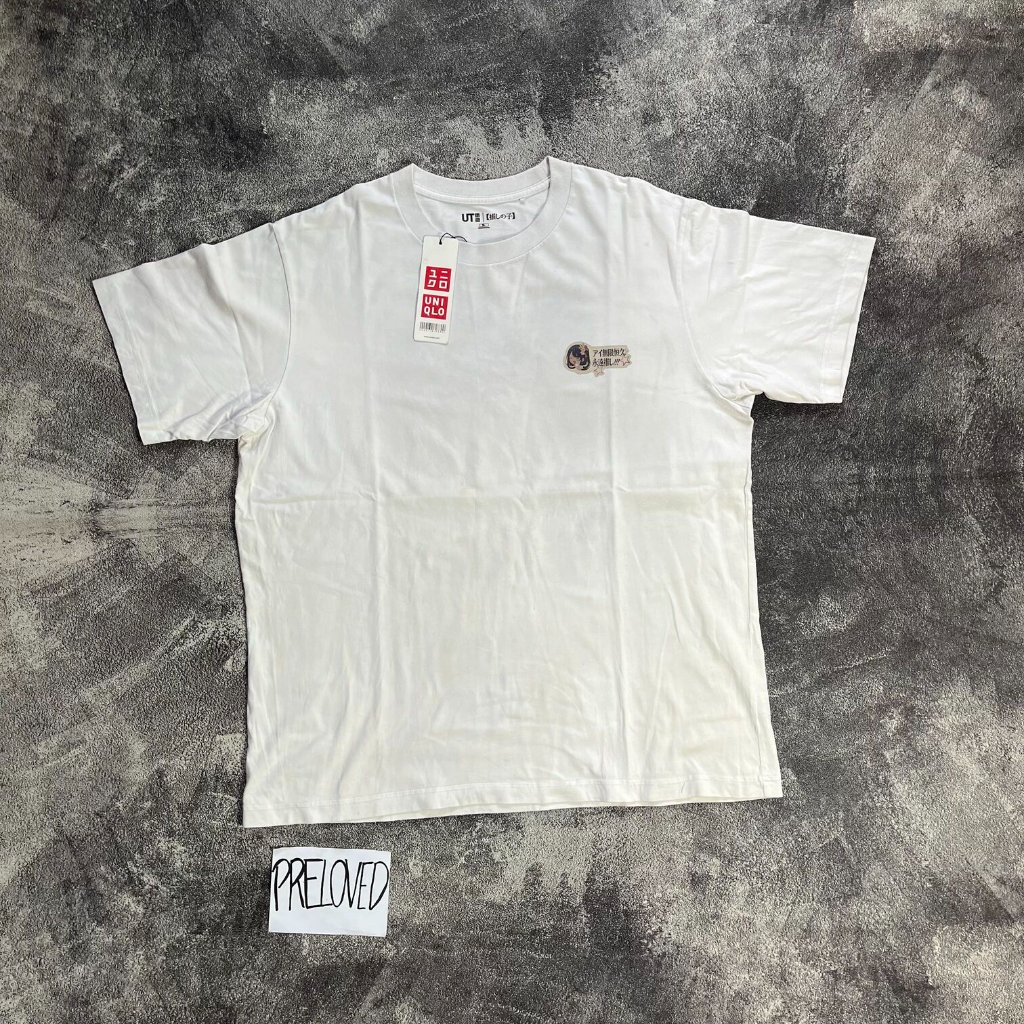 Tshirt Uniqlo UT x Oshi No Ko Kaos Putih ukuran XL