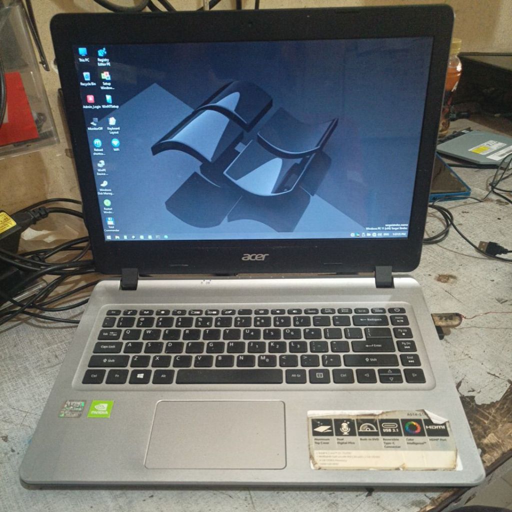 Laptop Acer A514 core i3 nvidia