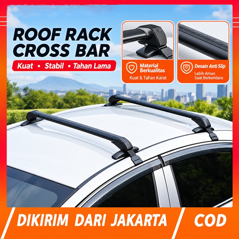 Crossbar jepit, crossbar mobil, crossbar universal, dudukan rak mobil, Crosbar universal, Crossbar/d