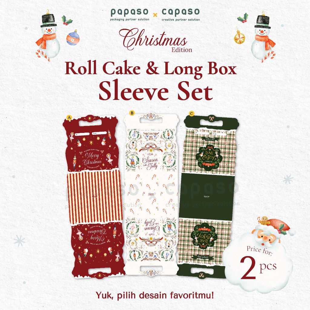 Christmas Sleeve Box /Belt Natal/ Label Packaging Natal/Packaging