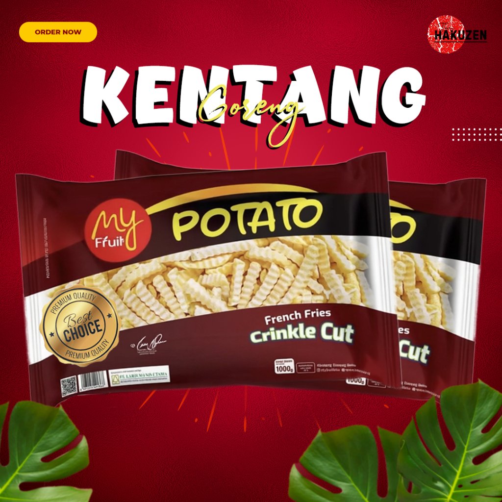 Kentang Goreng Crinkle Cut 1 dus | French Fries | Kentang My Fruit Potato