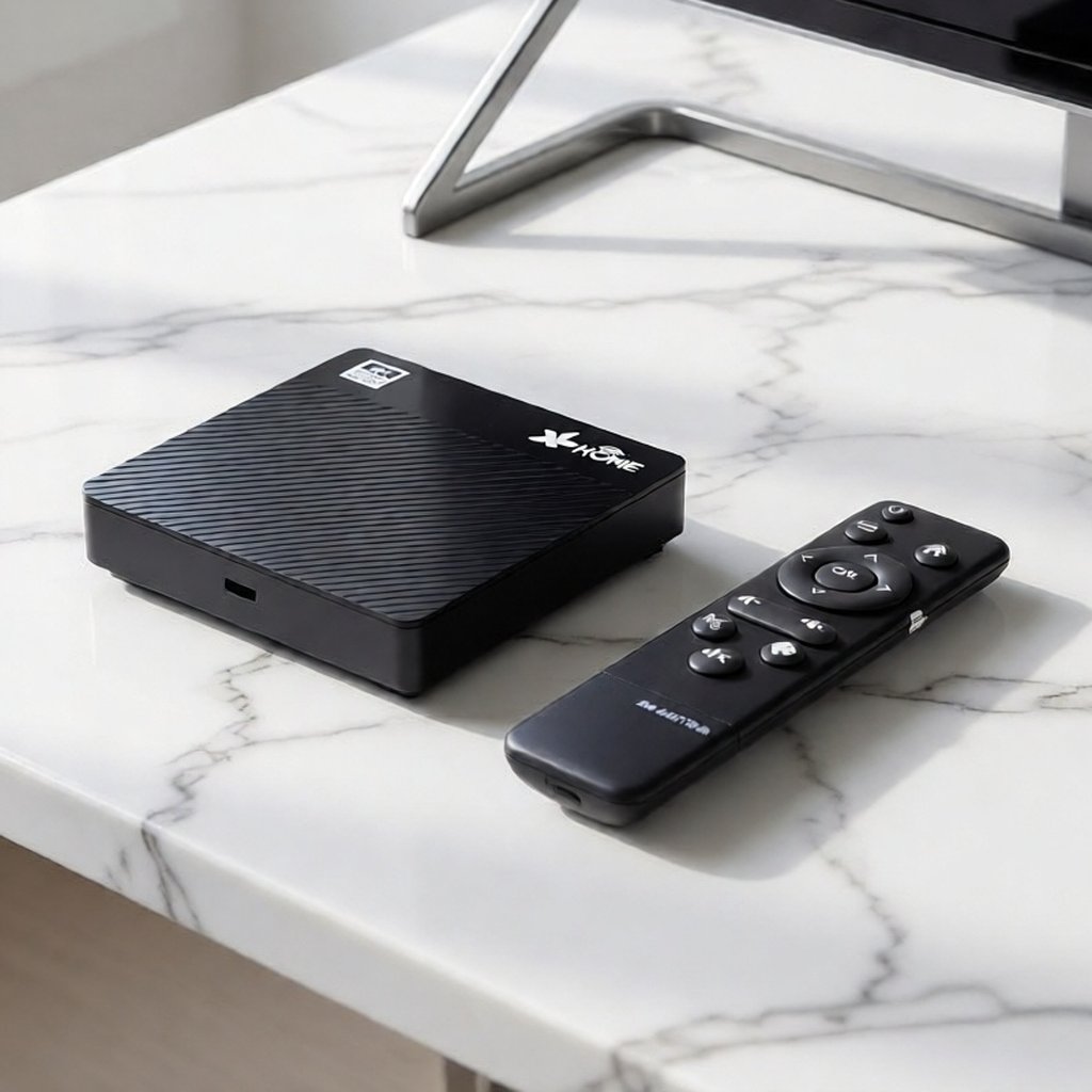 Akari AX512 Android TV Box 4K HDR dengan Voice Remote