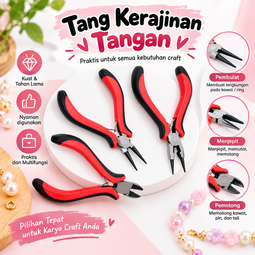 Tang Kecil Kerajinan Tangan / Tang Craft Aksesoris / Tang Potong / Tang Penjepit / Tang Plintir / Al