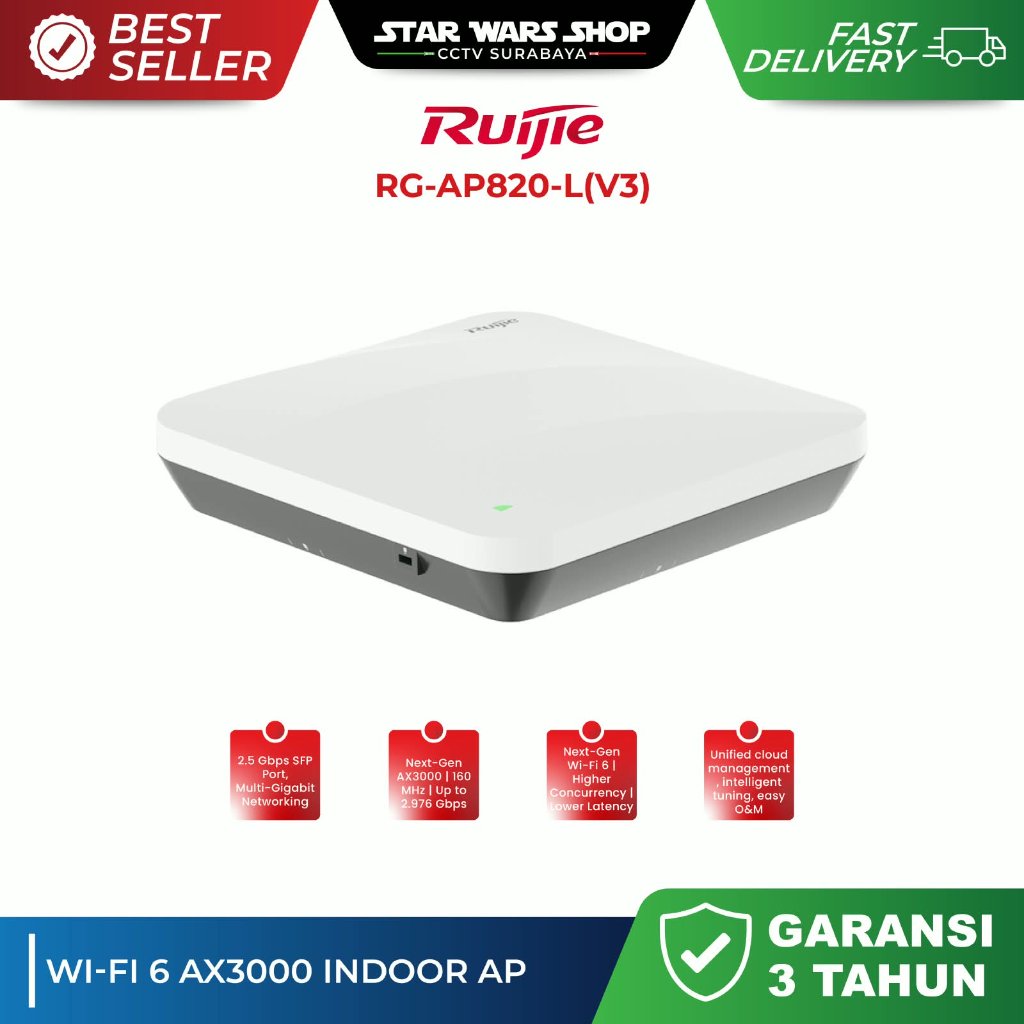 Ruijie RG-AP820-L(V3) Wi-Fi 6 AX3000 Indoor AP