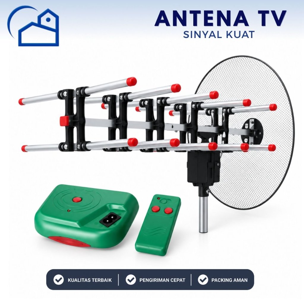HOMESTATION - Antena Parabola Tv Mini Outdoor INndoor Antena TV Digital Remot Booster  1120 / 1110