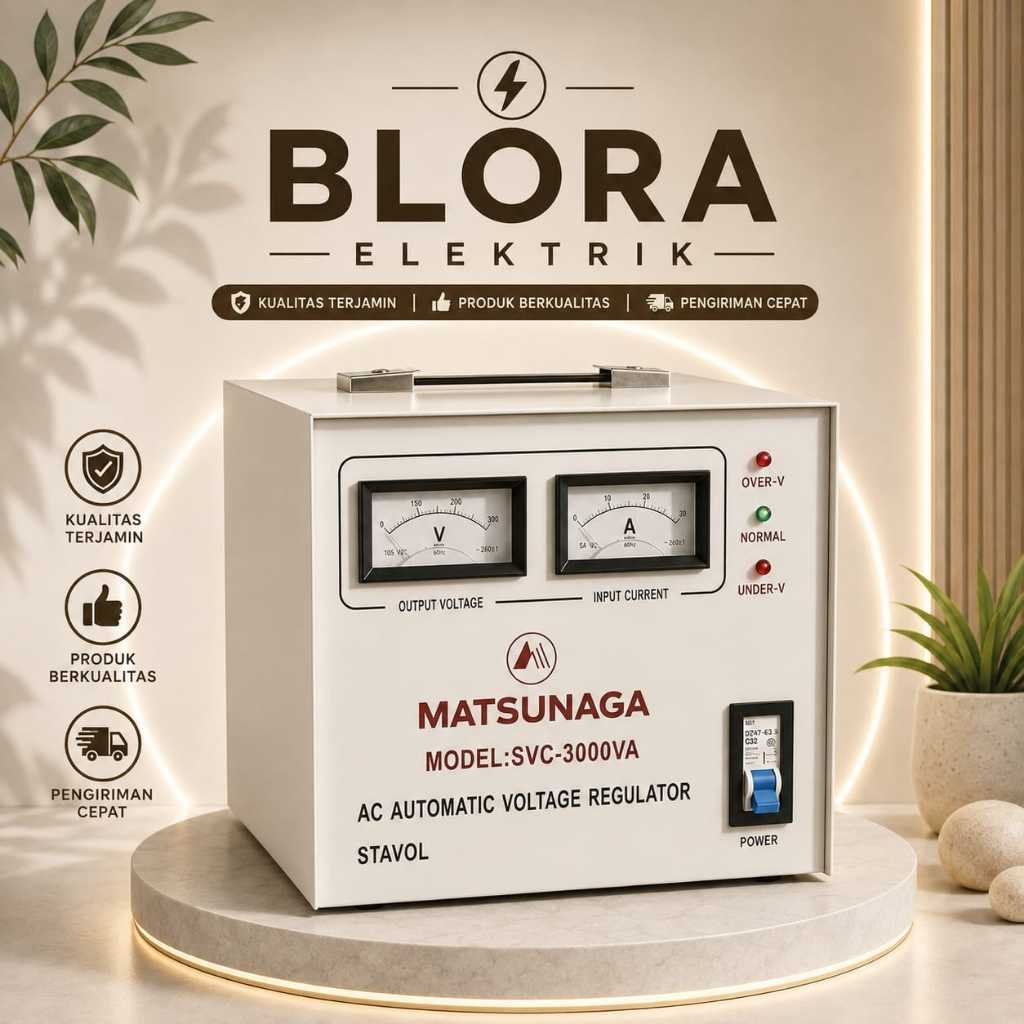 STABILIZER STAVOLT MATSUNAGA SVC-3000W VOLTAGE / STAVOLT MTS SVC 3000 WATT