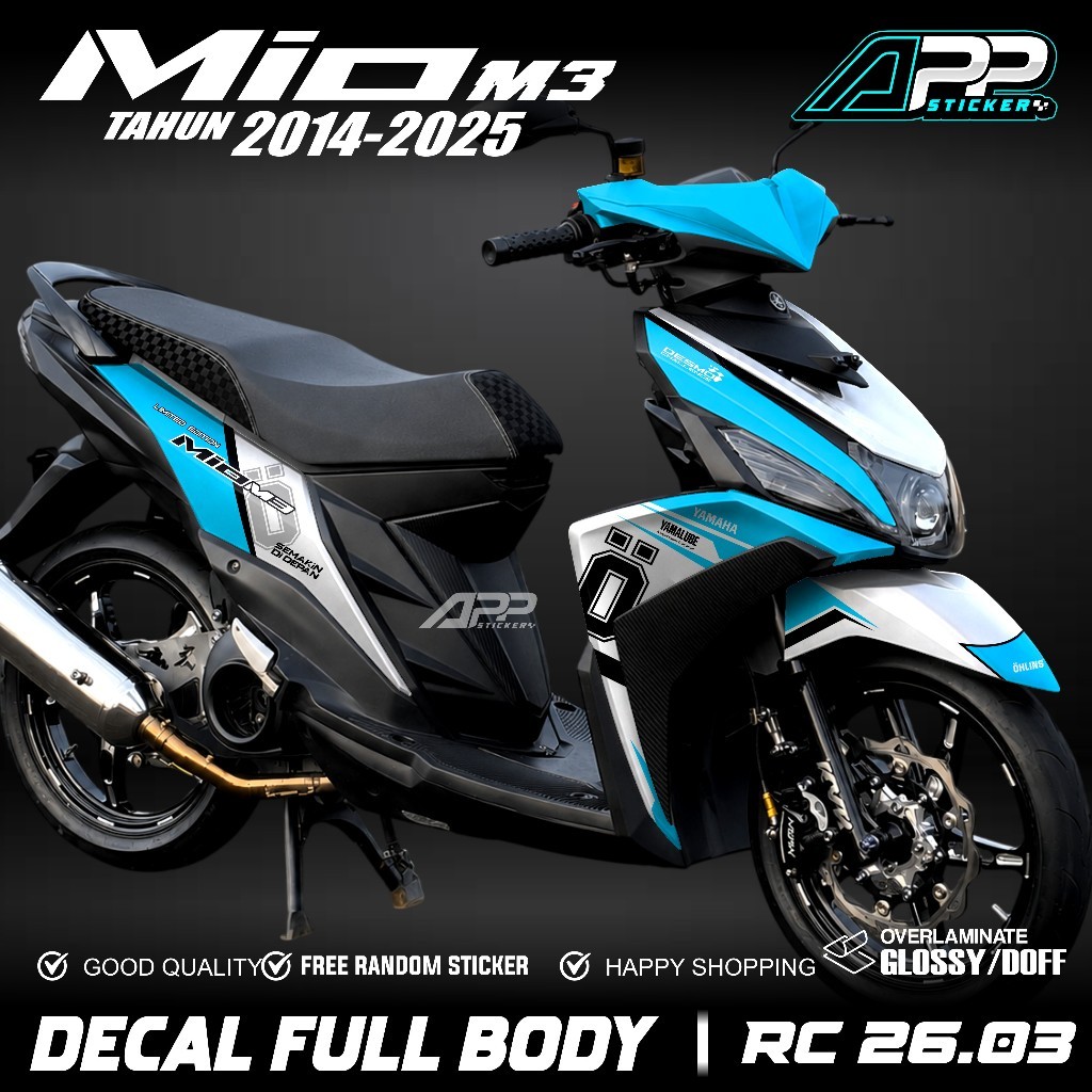 Terbaru COD Sticker Decal Sicker Full Body Yamaha Mio m3 Mio Z Sticker Full Body Mio m3 Ohlins Racin