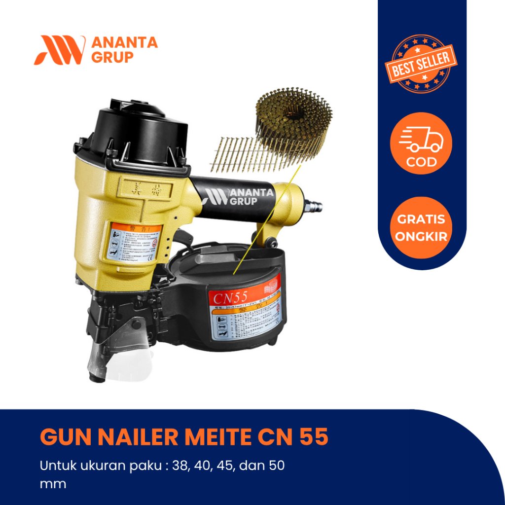 Meite CN55 Gun Nailer | Mesin Paku Pallet Coil Nailer