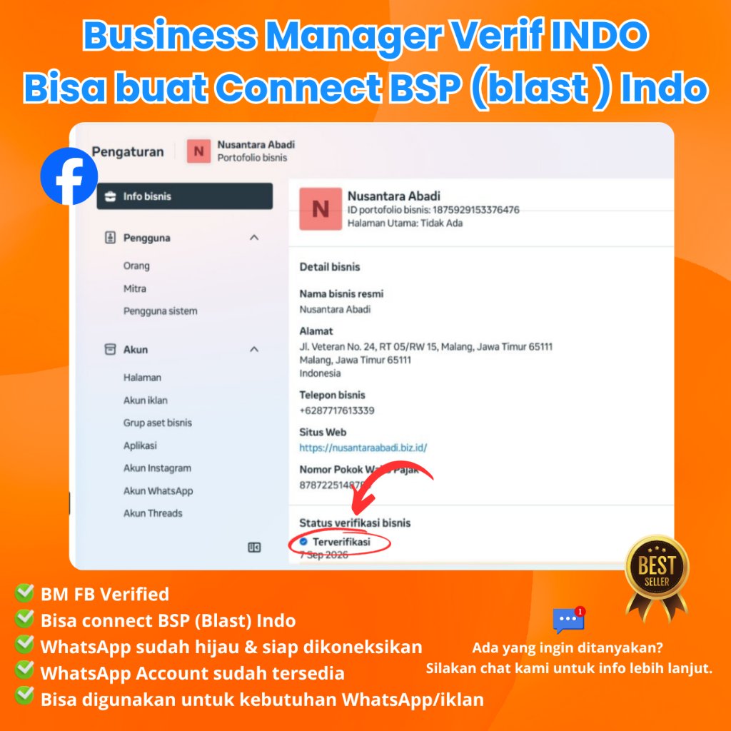 Business Manager Verif Indo Whatsapp Api