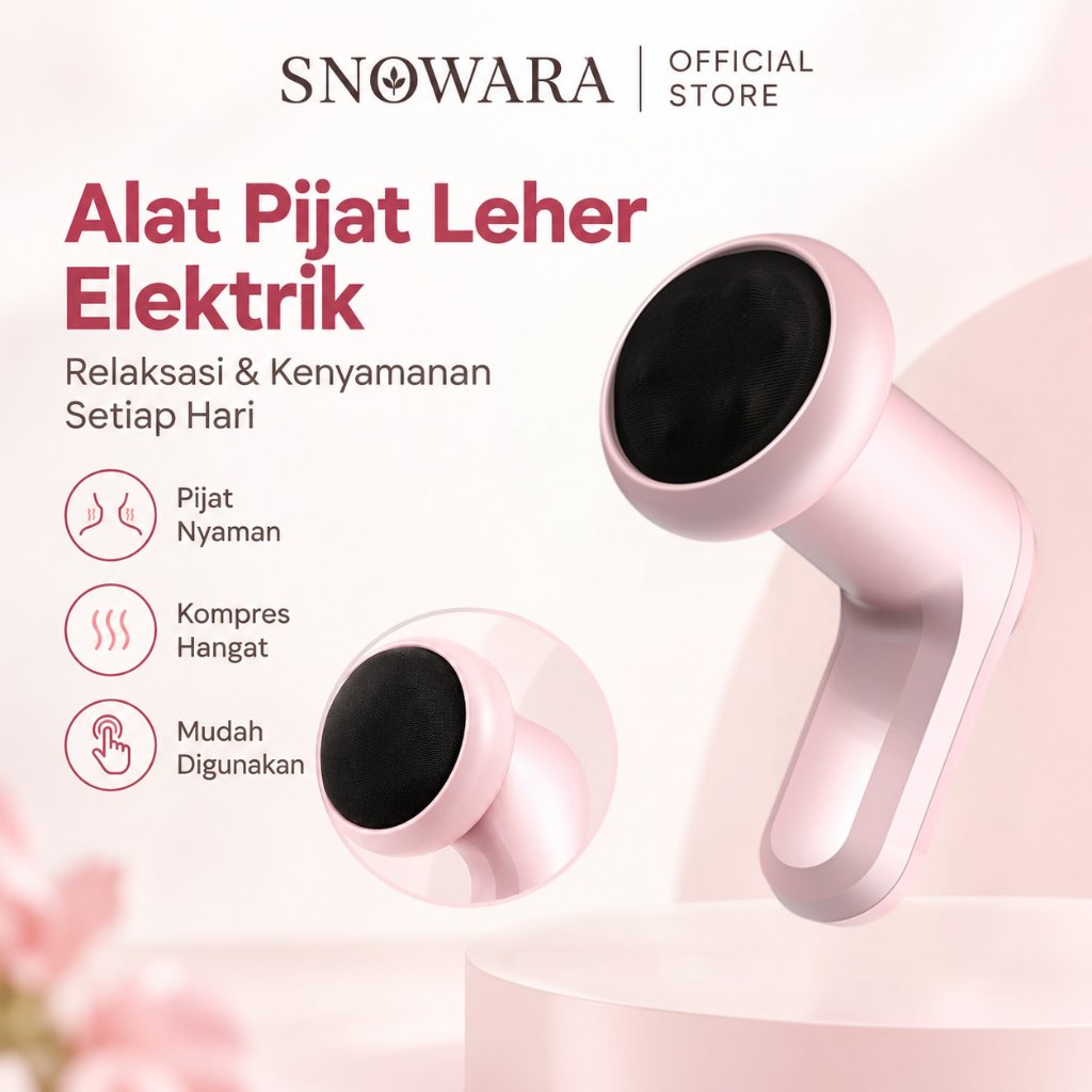 SNOWARA Alat Pijat Getar Pijat Listrik Seluruh Tubuh Wave Massager Alat Pijat Punggung Pistol Pijat 