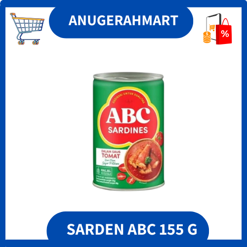 Sarden ABC kecil saos tomat 155 gram