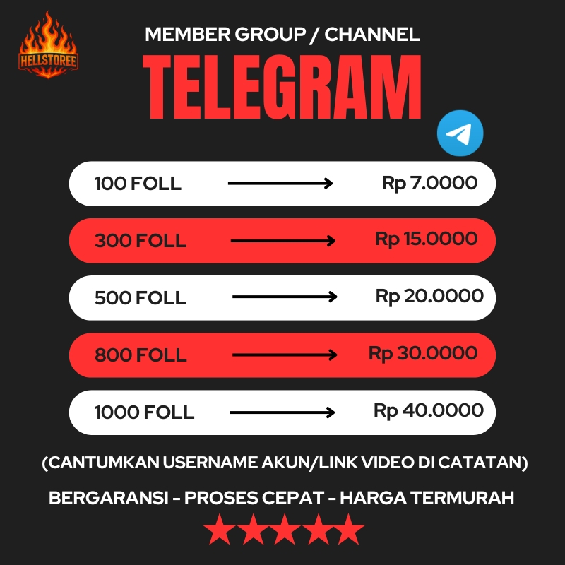 PROMO MEMBER GRUP TELEGRAM PERMANEN BERGARANSI, PENAMBAH SUBSCRIBE CHANNEL TELEGRAM - HELLSTOREE