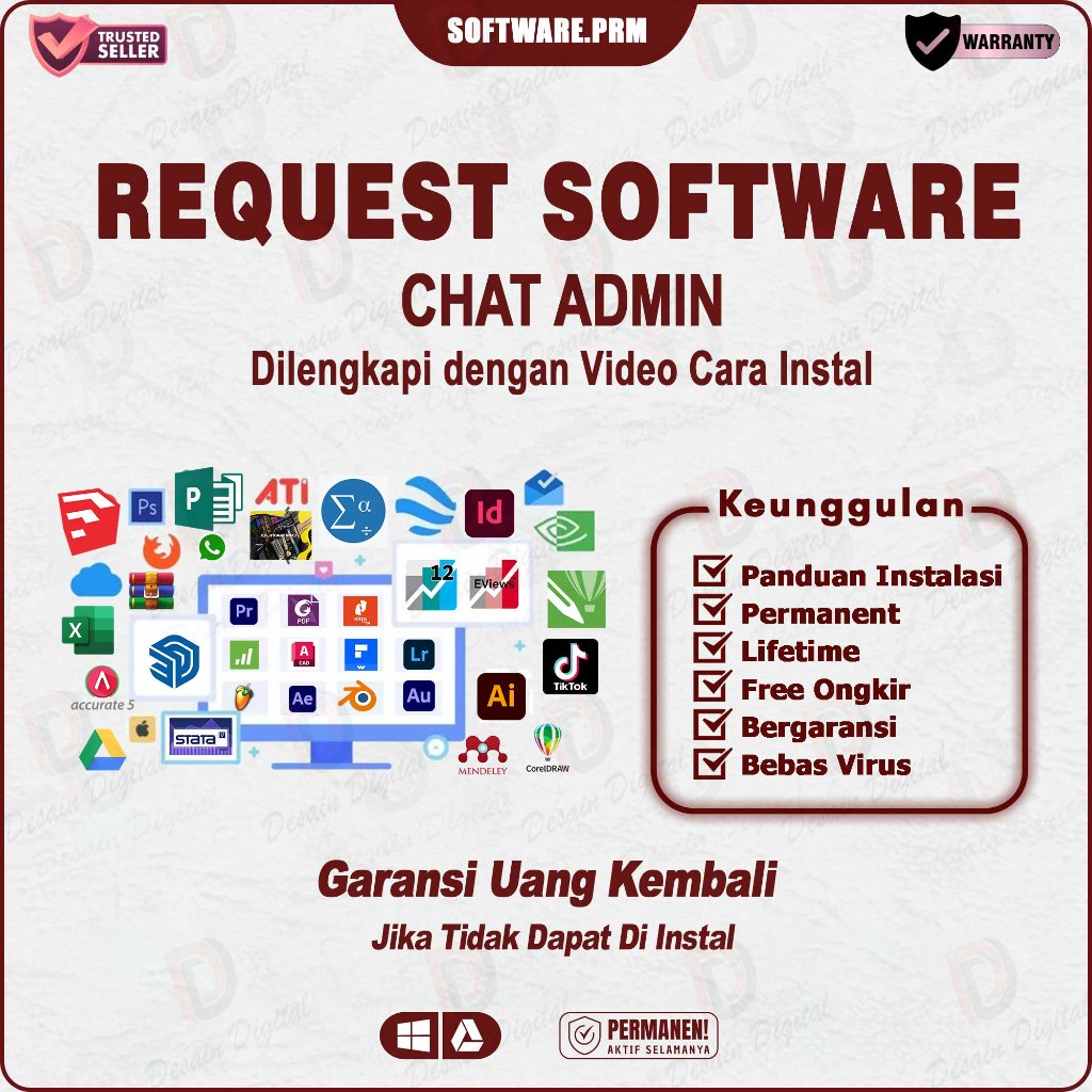 Request Aplikasi/Software Untuk Window Full Version Lengkap dengan Cara Instal / SMADAV / Eviews / S