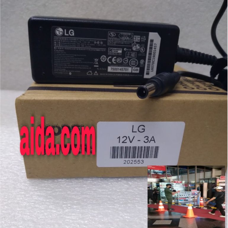adaptor charger monitor LG e2250v e2250vv 12v 3a