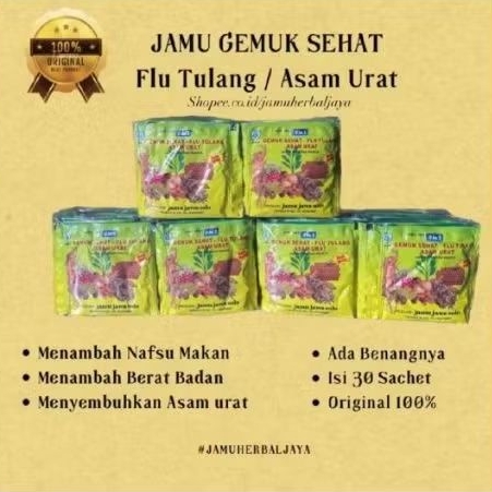 Jamu Flu tulang/Asam urat Original 100%