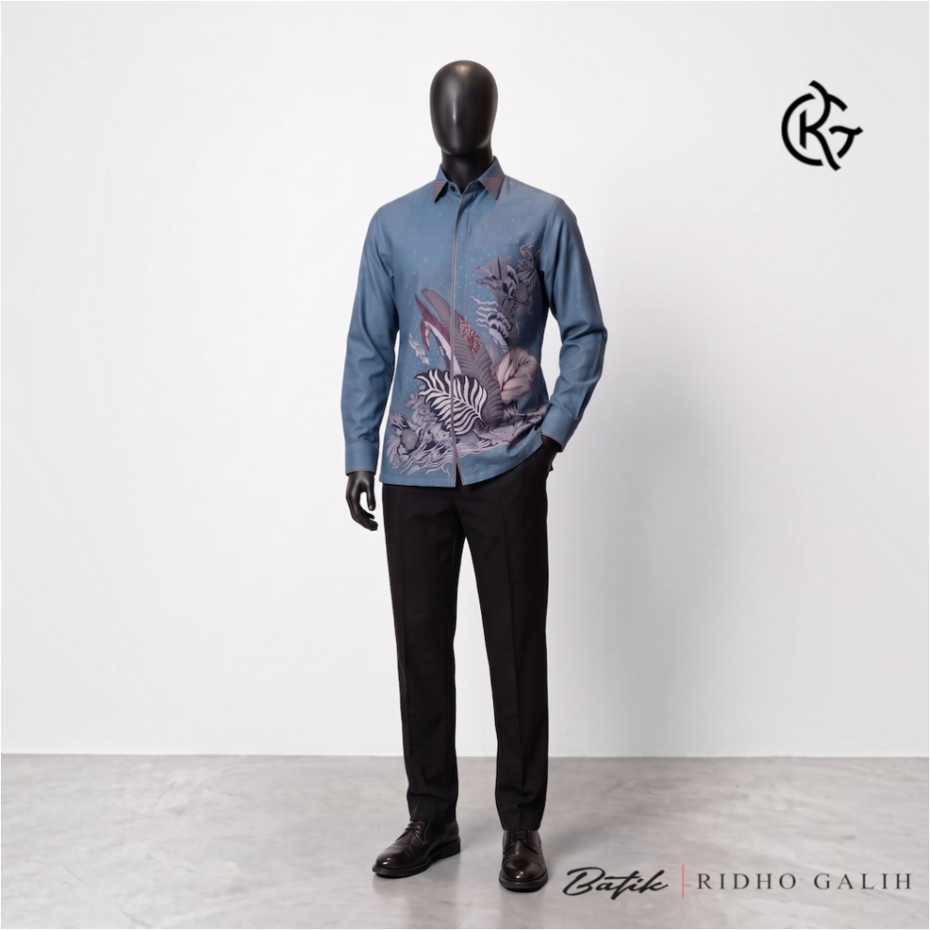 Batik Ridho Galih - Batik Lengan Panjang Smock Cotton Flogging