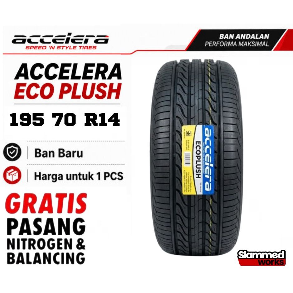 Ban Mobil Standar Harian R14 Tubeless Ukuran 195/70 R14 Accelera Eco Plush Ban Mobil Xenia Avanza Si