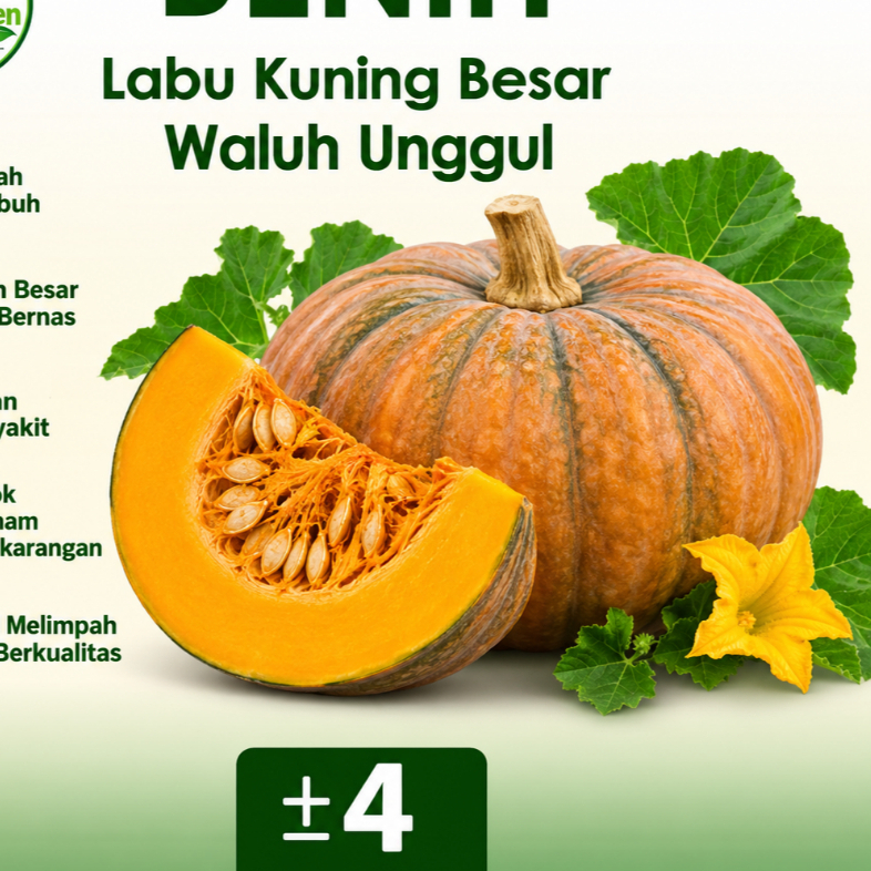 Benih Buah Labu Kuning Besar Waluh Unggul