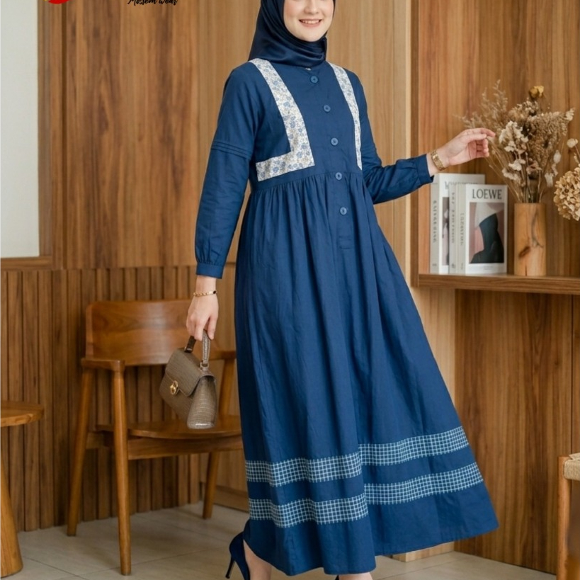 Gamis Handa Zayda ZG125 Navy/ Zayda ZG125 Navy / Zayda / Gamis Zayda