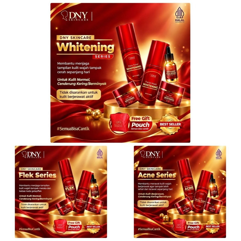 PAKET CREAM DNY SKINCARE / DNY WHITENING /DNY FLEK / DNY ACNE / DNY SKINCARE ORIGINAL BPOM HALAL