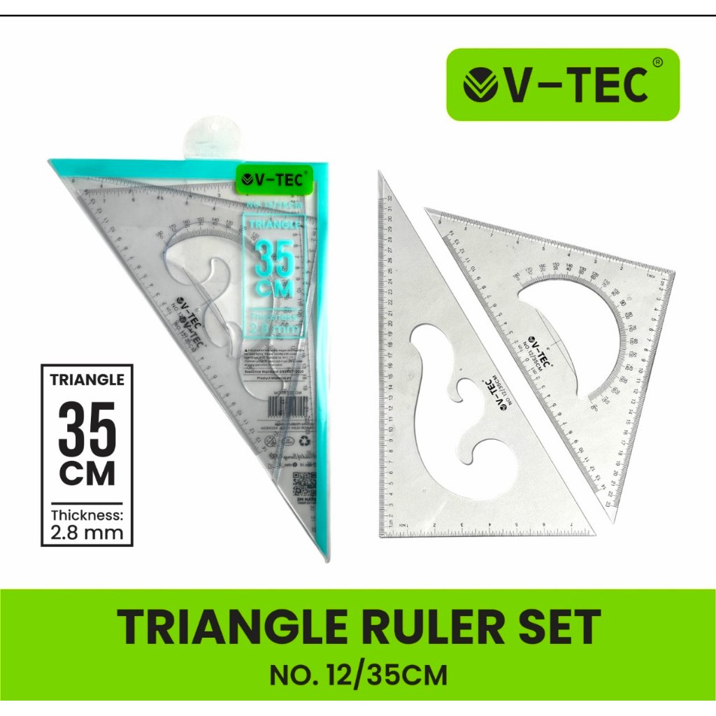 segitiga no 12 VTEC ( new product 2026 september) penggaris set no 12 ziegel killer presisi ( 0 nya 
