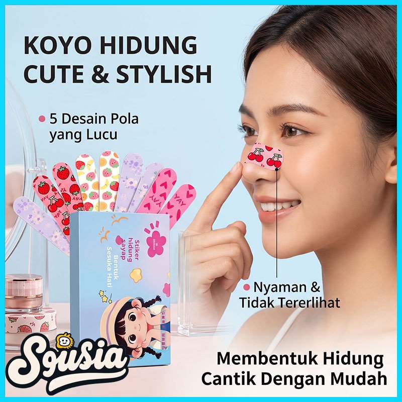 Bentuk hidung Anda dengan menggunakan patch pembentuk hidung, penjepit hidung, masker wajah kompresi
