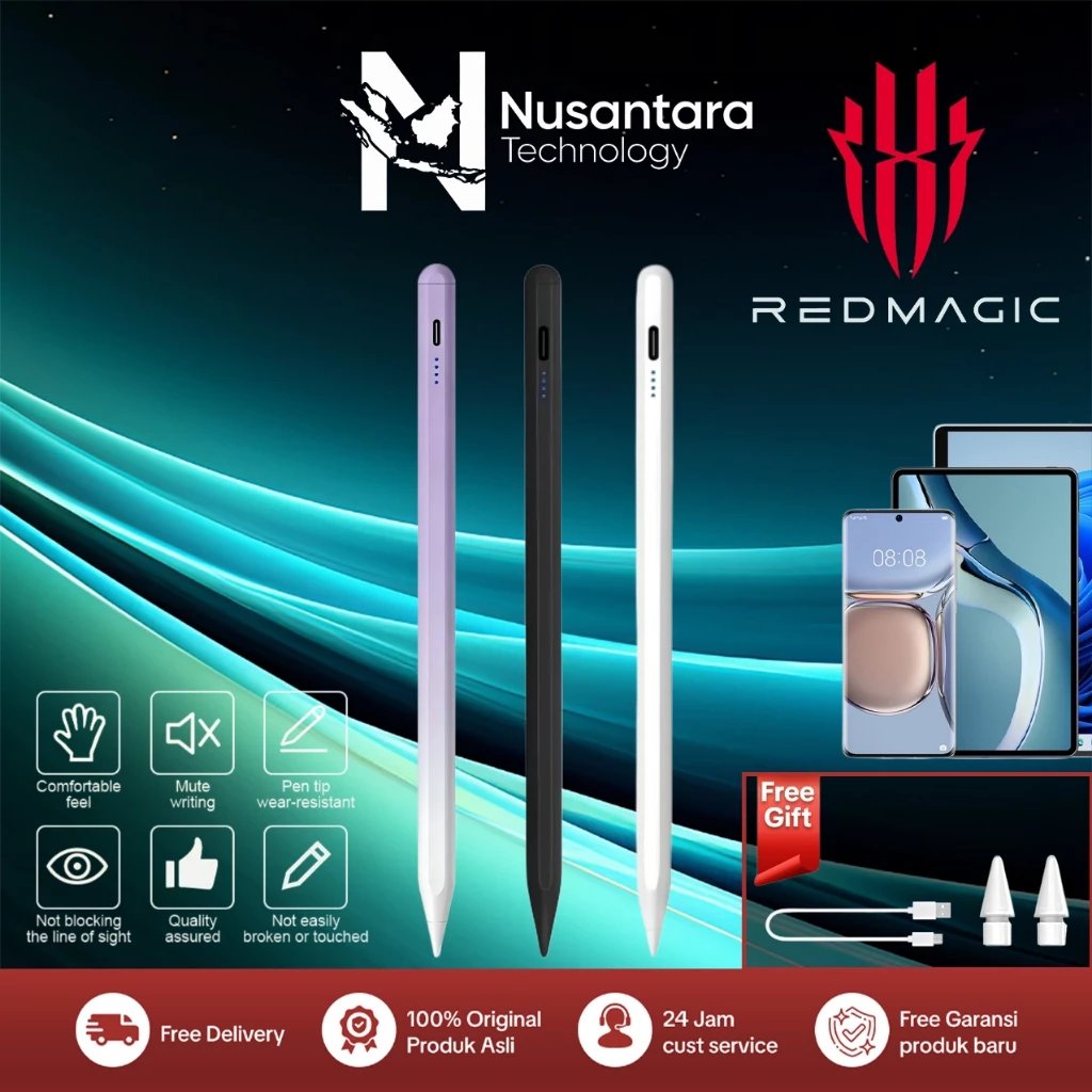[Baru][COD]RedMagic Universal Active Stylus Pen – Kompatibel untuk Tablet & HP Android[Garansi 2 Tah
