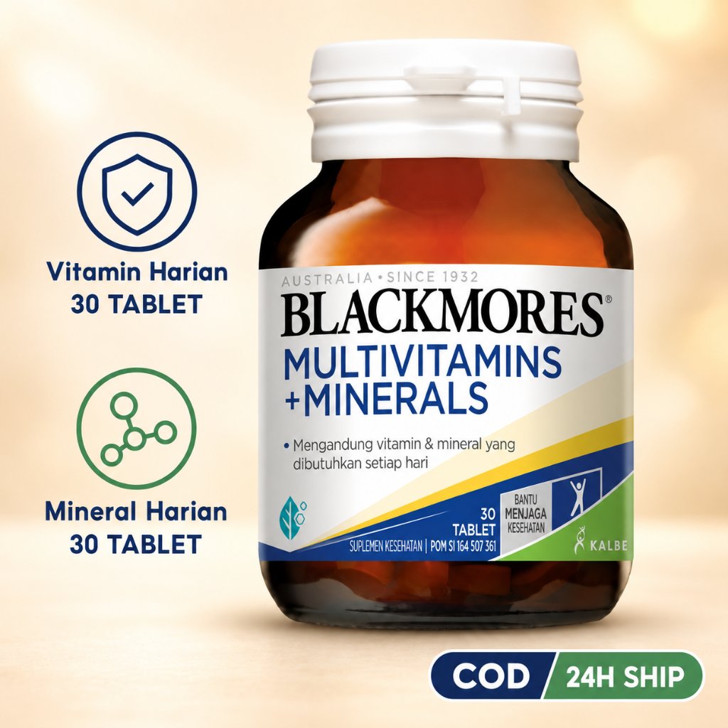 Blackmores Multivitamins + Minerals 30 Tablet Suplemen Multivitamin Dewasa Vitamin Mineral Lengkap u