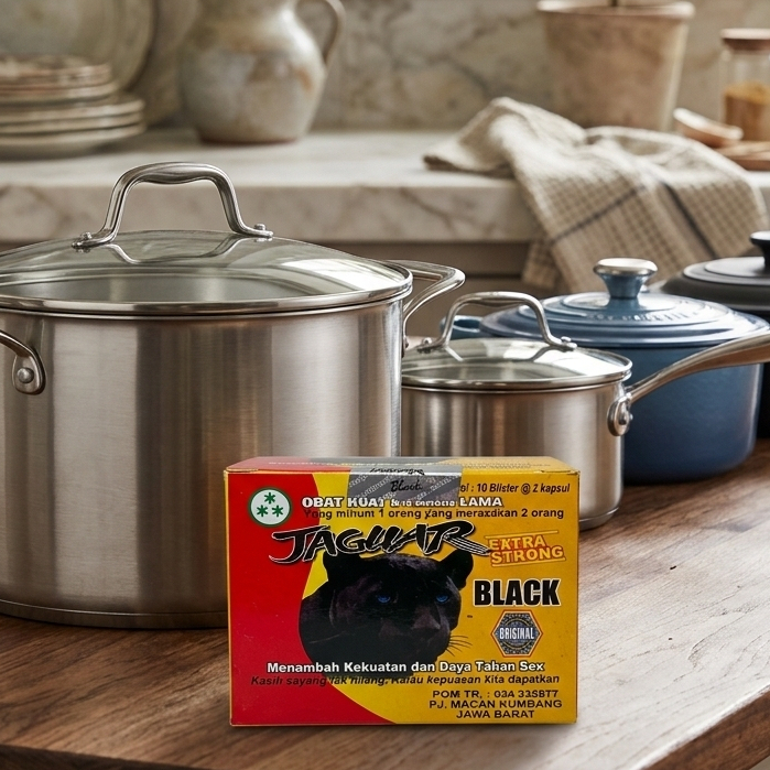 Panci Stock Pot 5555/555 Stainless Steel 4 Set jguar blck