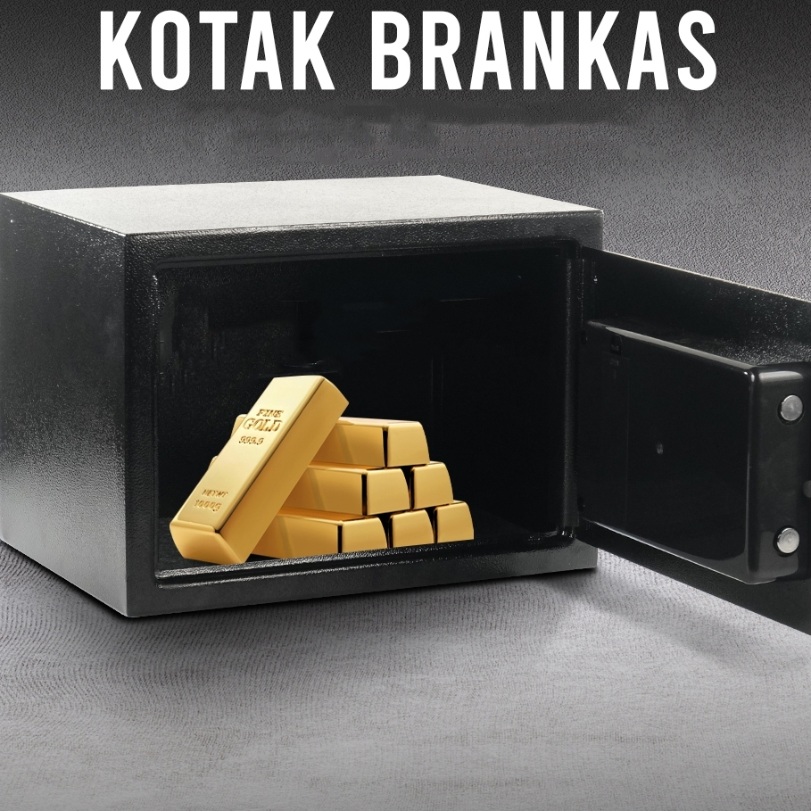 Brankas Digital Kotak Uang Emas Anti Maling Safety Box Medium