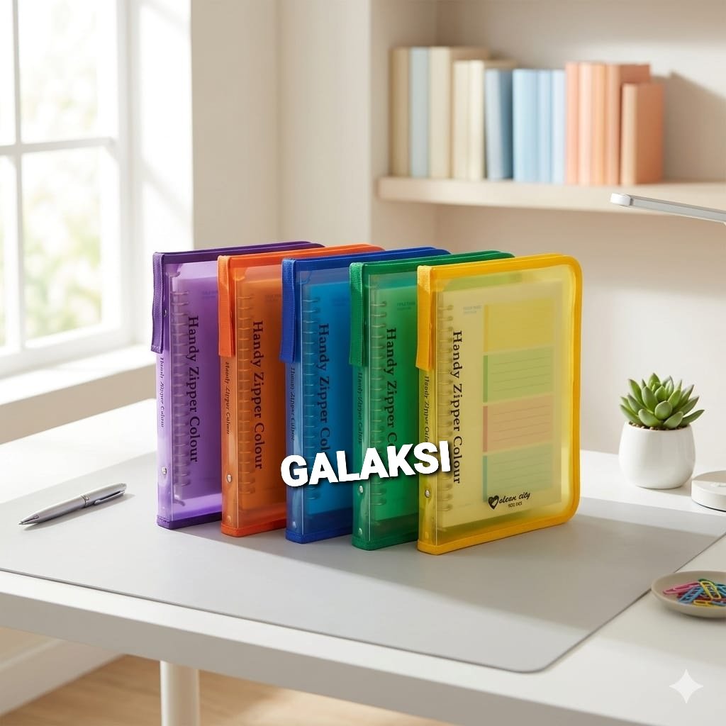[ ZIPPER ] BINDER NOTE A5 ZIPPER RESLETING