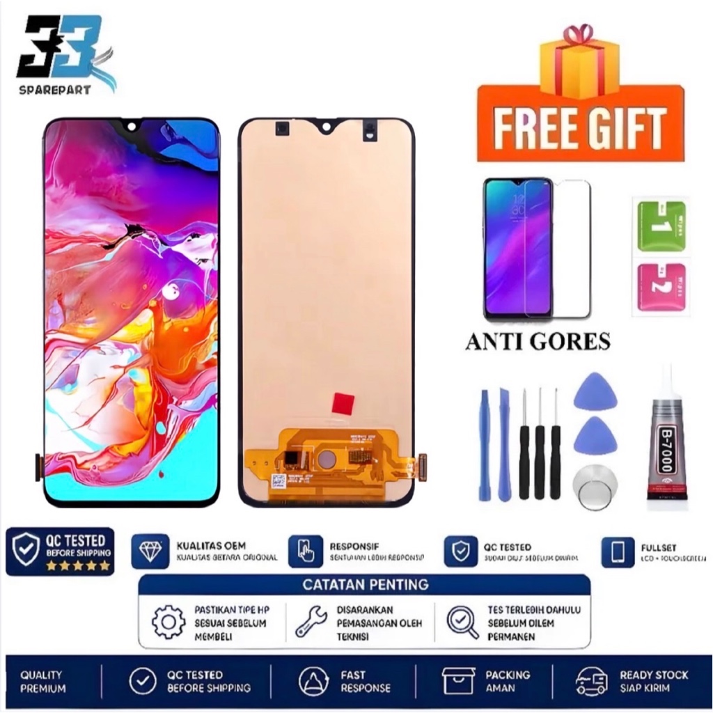 LCD TOUCHSCREEN SAMSUNG A70 / A705 / A705F ORIGINAL OLED