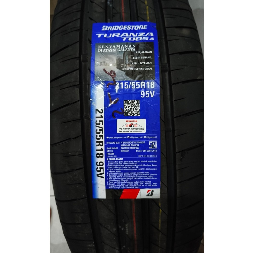 BAN BRIDGESTONE TURANZA T005A 215/55 R18 95V – BARU