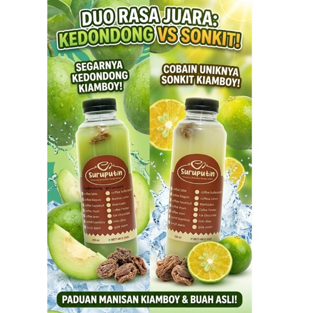 Suruputin Kedondong vs Sonkit Kiamboy Minuman Buah 250 ml