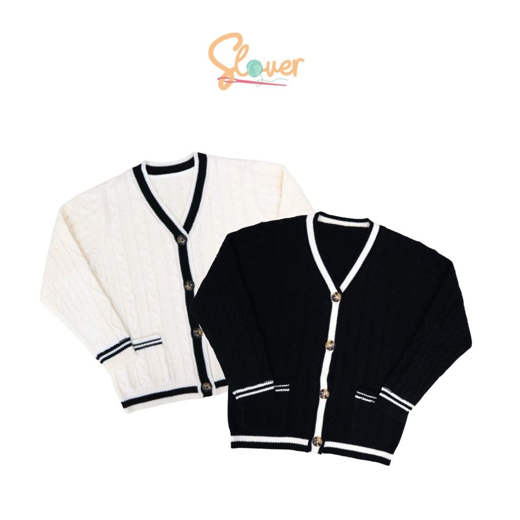 Slover - Jihye Cardigan - Korean Knit Cardigan - Rajut Premium