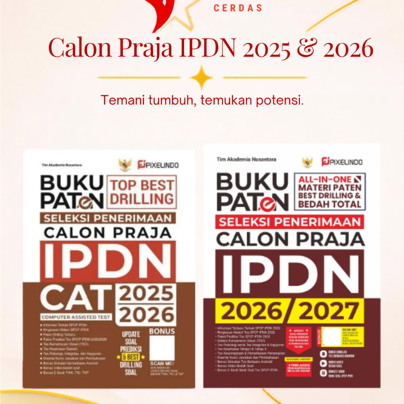 Buku Paten Seleksi Penerimaan Calon Praja IPDN 2026 2027 Panduan Lolos Tes CAT SKD TKD Psikotes Kesa