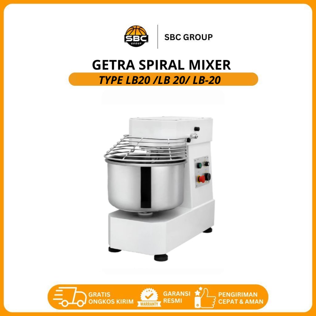 GETRA Spiral Mixer Heavy Duty Getra LB20 / Getra LB 20/Spiral Mixer 20 Liter