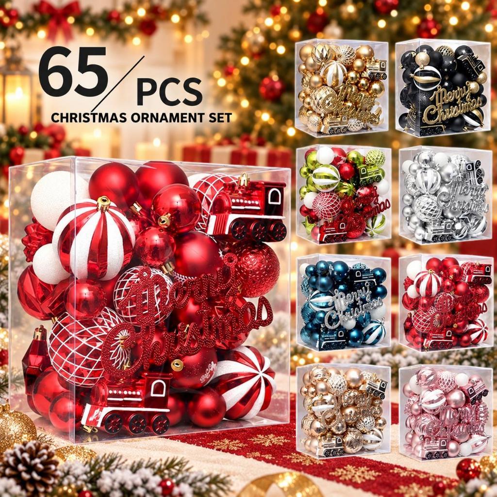 (65BOLA) BOLA NATAL/ BOLA CHRISTMAS / BOLA POHON NATAL/ BOLA XMAS / BOLA NATAL SET  NEW BOLA NATAL