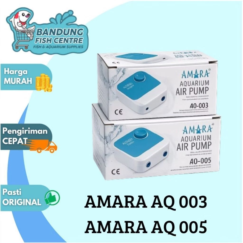 Amara AQ-003 /  Amara AQ-005 Aerator Silent Aquarium Pump Mesin Aerator
