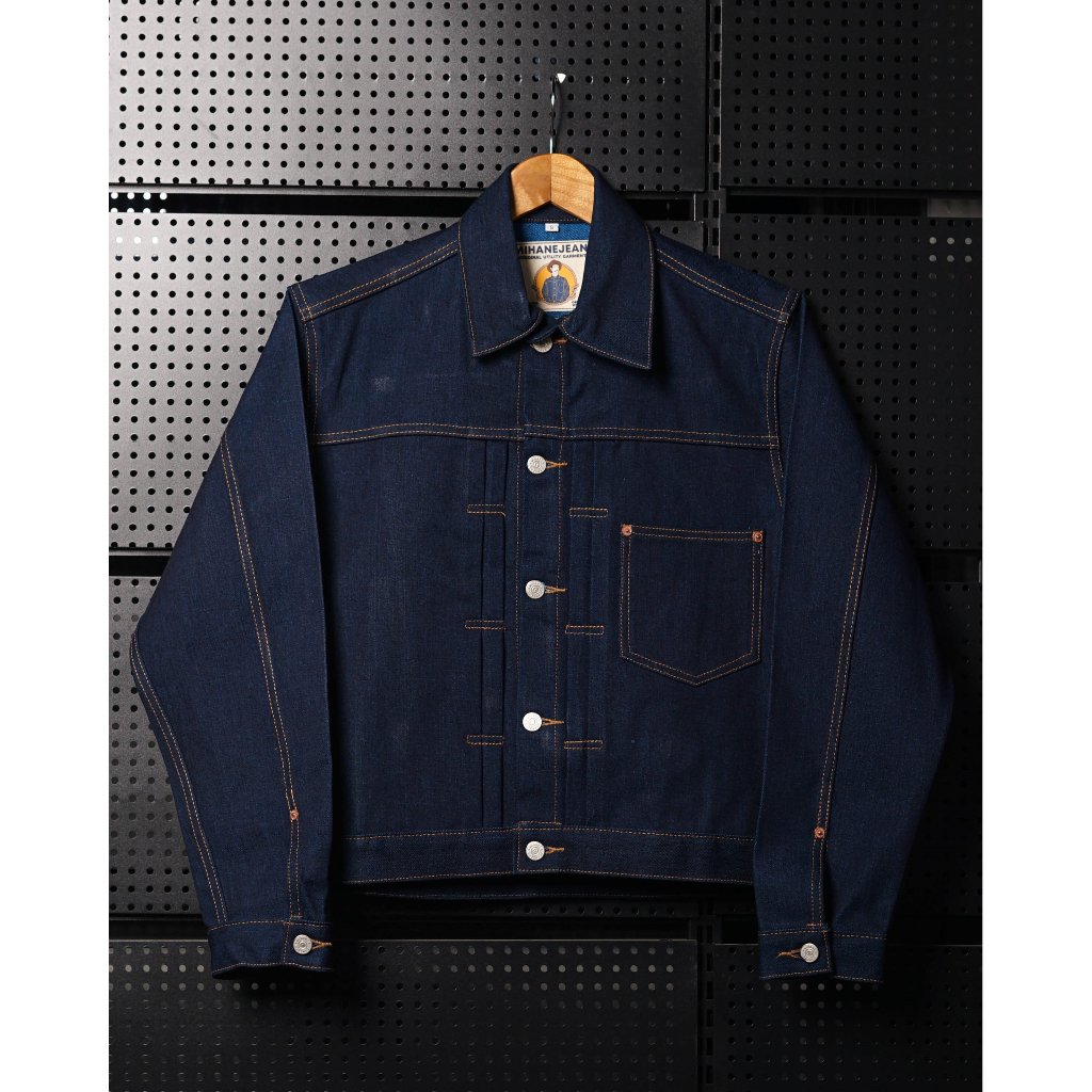 Mihane Jeans - Jacket Pria Denim - HARDLOOM Color Series Type I Blue Weft Cinchback 14oz Sanforized